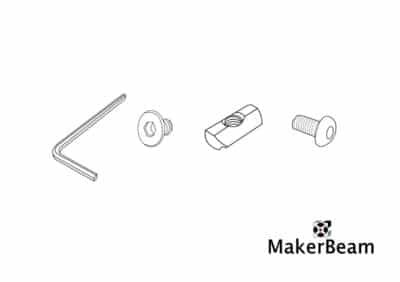 T-slot nut MakerBeam tekening