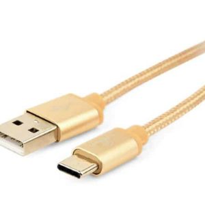Câble USB-C tressé or