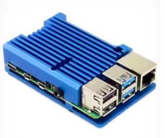Raspberry Pi 4 Heatsink case blauw