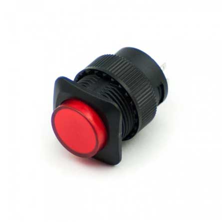 Bouton-poussoir lumineux anti-vandalisme 16mm 1 contact rouge