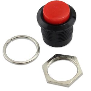 16mm push button red