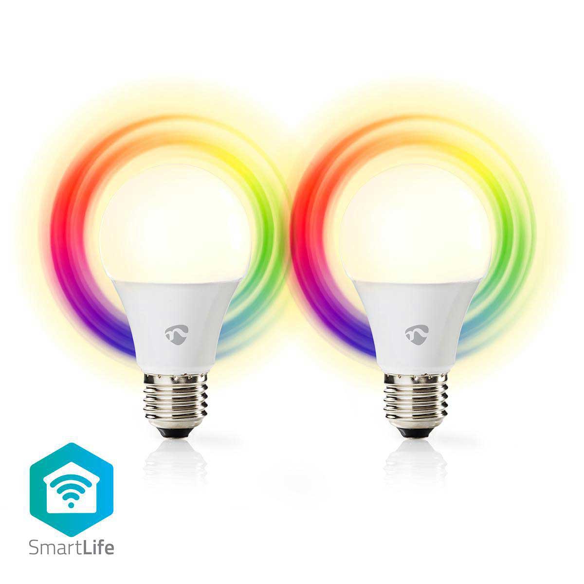 erfgoed Post thuis Wi-Fi slimme LED-lampen | Full-Colour en Warm-Wit | E27 | 2-Pack