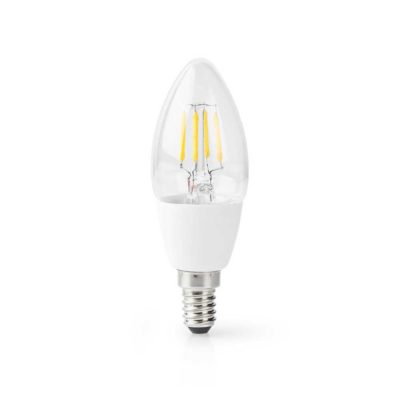 Wi-Fi Smart LED-Lamp | E14 | C37 | 5 W | 400 lm | Wit