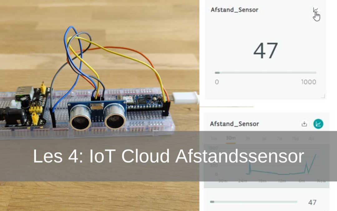 Arduino IoT Cloud Les 4: HC-SR04 afstandssensor