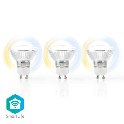 Wi-Fi Smart LED-Lamp | Warm tot Koel Wit | GU10 | 3-Pack