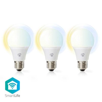 Wi-Fi smart LED-lampen | Warm- tot Koud-Wit | E27 | 3-Pack