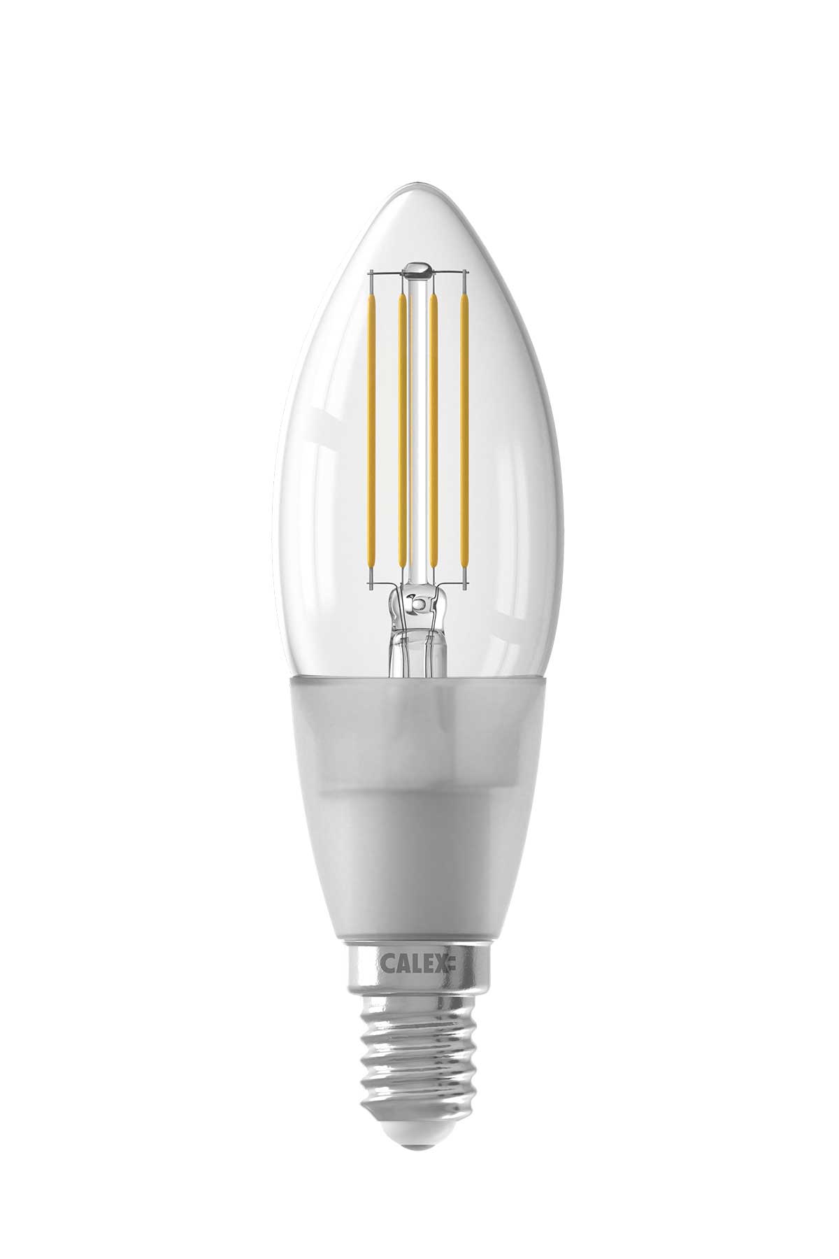 Lampe LED intelligente, Bougie intelligente Calex, E14, Blanc, 4,5 W