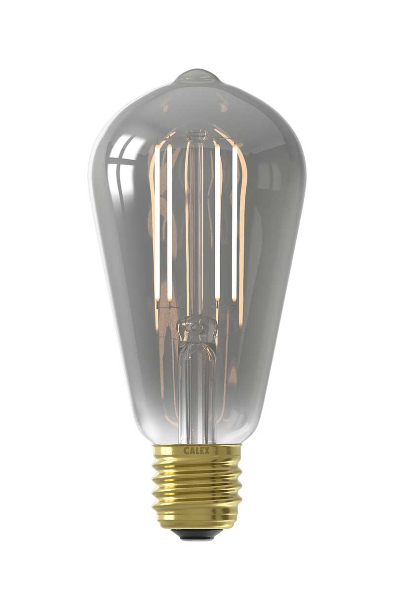 Lampe LED intelligente, Lampe LED Calex Smart Rustic Smoke, E27, Blanc, 7 W