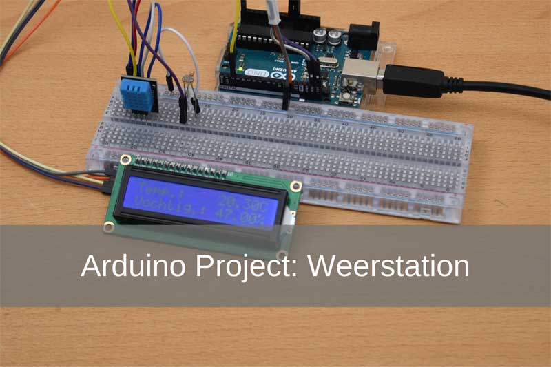 Hier zie je onze setup van het Arduino weer station.