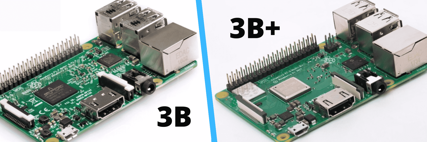 Verschil Raspberry Pi 3B & 3B+