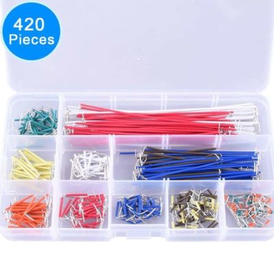 20 Pieces Preformed Breadboard and 14 Lengths Assorted Jumper Wire Kit