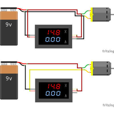 Connection diagram for current and voltage meter
