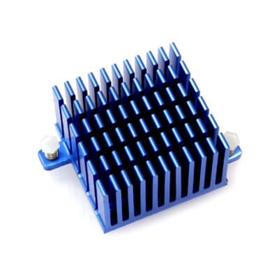 Dissipateur de chaleur bleu de 40 x 40 x 25 mm de haut