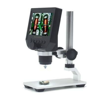 Digital Portable 1-600X 3.6MP 4.3inch HD OLED Display Microscope Continuous Magnifier with Aluminum Alloy Stand