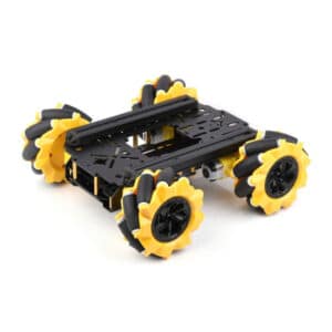 Robot chassis met mecanum wielen en demping