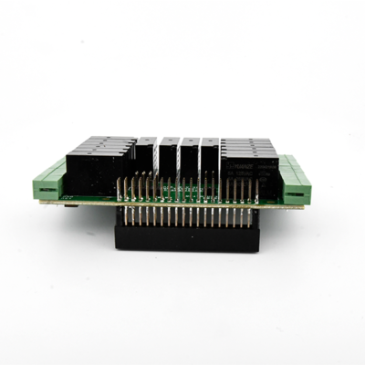Back of a 16-Relay 2A/24V HAT Front Raspberry Pi