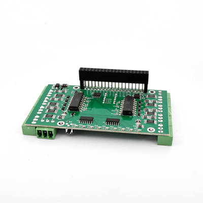 Front view of an 8-HV Digital Inputs HAT Front Raspberry Pi