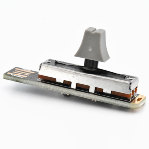 Zijkant van Adafruit Slider Trinkey USB NeoPixel Slide_Potentiometer