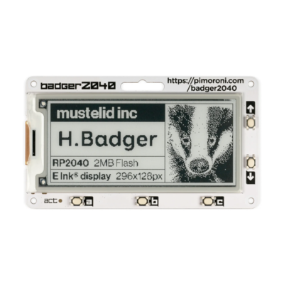 Display frontale Badger 2040 E Ink - RP2040