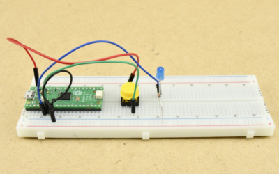 Raspberry Pi Pico – Les 2: Raspberry Pi Pico LED knipperen met drukknop