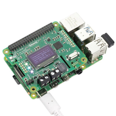 Kitronik Air Quality Control HAT voor Raspberry Pi op een Raspberry Pi