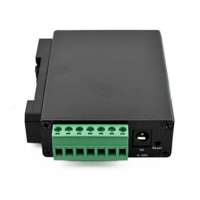 Back Rail-Mount Serial Server - RS232/485/422 to RJ45 Ethernet Module - POE