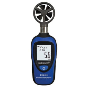 Digitale mini thermometer/anemometer, windsnelheid, temperatuur, lcd-scherm, automatische uitschakeling