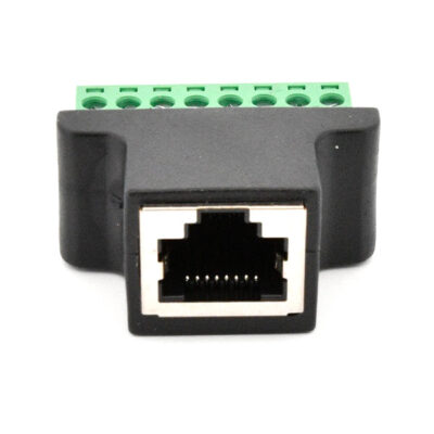 Rear Female Ethernet RJ45 to 8-pin terminal