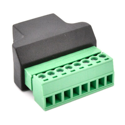 Side Female Ethernet RJ45 to 8-pin terminal