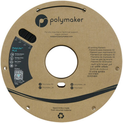 PolyLite PLA Schwarz – 1,75 mm – 1 kg Spule