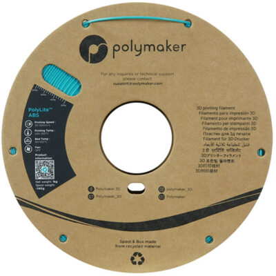 Bobina di filamento Polymaker - PolyLite ABS Galaxy Teal - 1,75 mm - 1 kg