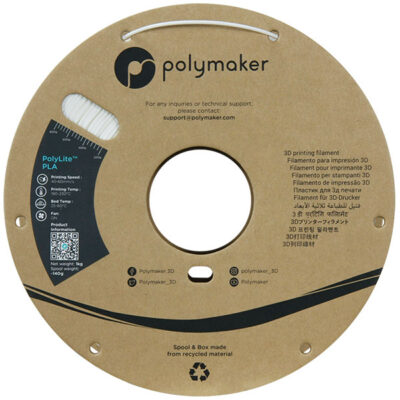 Polymaker Filament - PolyLite PLA White - 1,75mm - 1KG