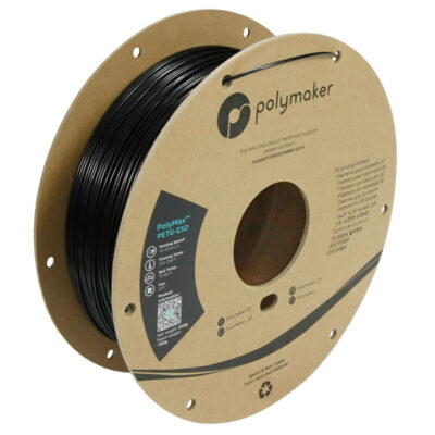 Polymaker-Filament – ​​PolyMax PETG-ESD Schwarz – 1,75 mm – 0,5 kg