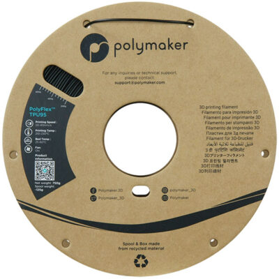 Spule Polymaker Filament – ​​PolyMide PA6-CF Schwarz – 1,75 mm – 0,5 kg