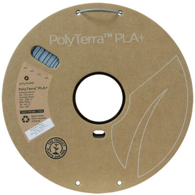 Filament Polymaker - PolyTerra PLA+ Gris - 1,75 mm - 1KG