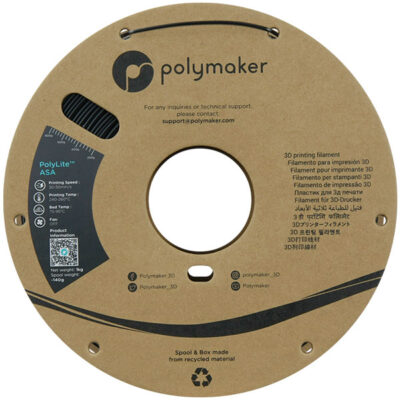 Spool of PolyLite ASA Black Filament