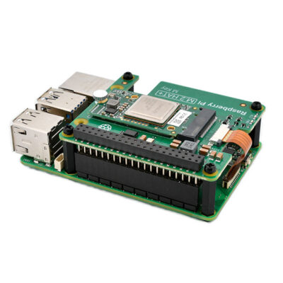 Raspberry Pi AI Kit bevestigd op een Raspberry Pi 5