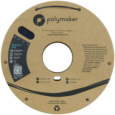 Polymaker Filament - PolyLite PLA Galaxy Dark Blue - 1,75mm - 1KG zijkant